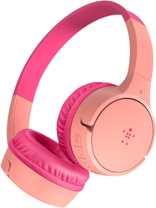 Belkin Wireless On-Ear Headphones for Kids - Auriculares Inalámbricos - Color Rosa