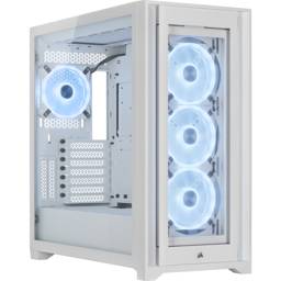 CORSAIR iCUE 5000X RGB QL Edition Mid Tower Blanco: Elegancia y Rendimiento con Cristal Templado para ATX