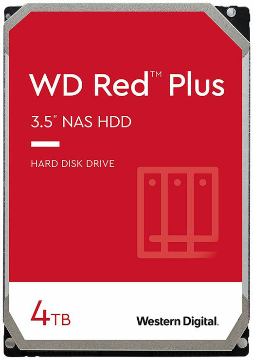 Disco Duro Western Digital Red Plus 4TB (3.5", NAS, SATA, 5400rpm, 256MB Caché)