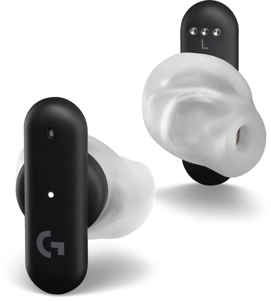 Logitech FITS True Wireless Gaming Earbuds - Auriculares Inalámbricos para Juegos - Negro