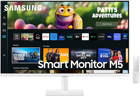 Samsung M5 32" FHD 60Hz Plano Smart TV Blanco HDMI/USB/Wi-Fi/BT 5W x 2 Altavoces
