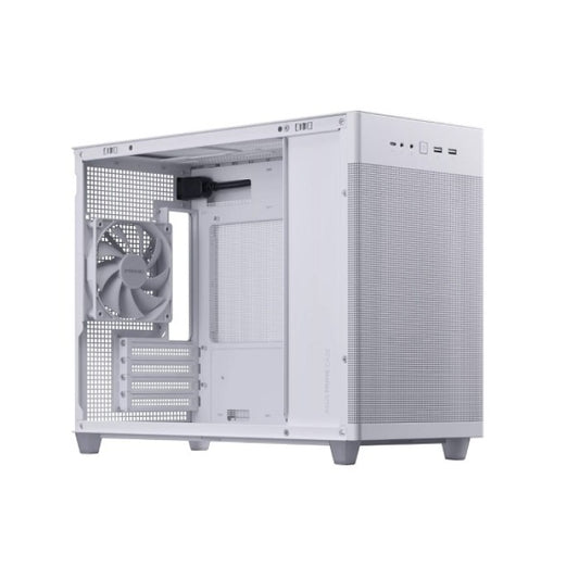 Gabinete ASUS Prime AP201 MicroATX White Edition: Diseño Elegante y Funcional para PCs Potentes