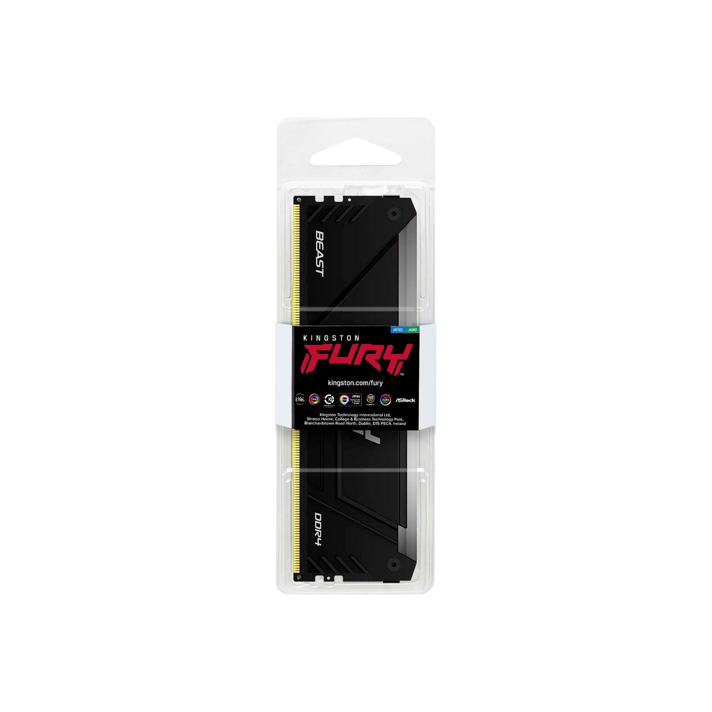 Kingston FURY Beast RGB NEW 8GB DDR4 3600MHz Memory - Rendimiento de Alta Velocidad y Efectos RGB Personalizables