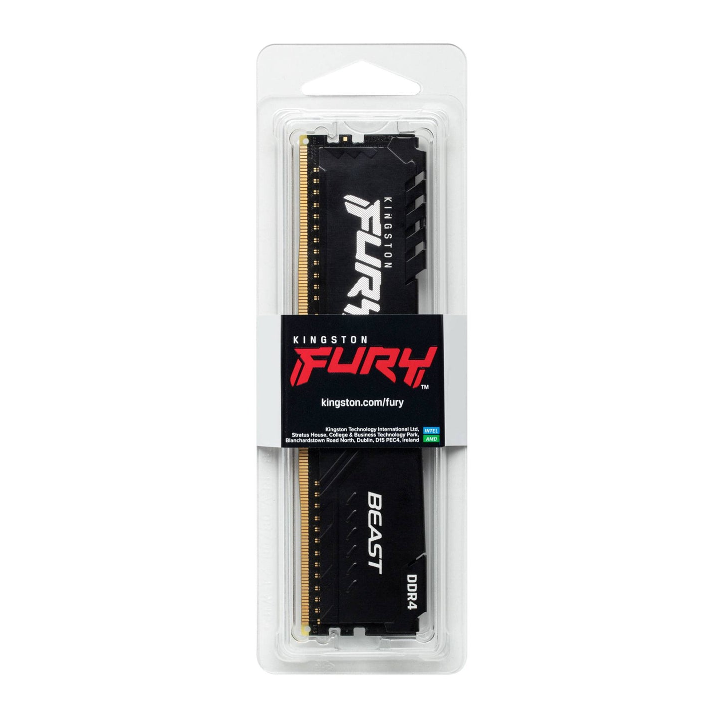 Kingston FURY Beast Black 8GB DDR4 DIMM 3200MHz Memory - Potencia y Estilo para tu PC