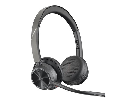 Poly Voyager 4320-M Headset - Auriculares On-Ear - Bluetooth - Inalámbricos, con Cable - USB-C, USB-A mediante Adaptador Bluetooth