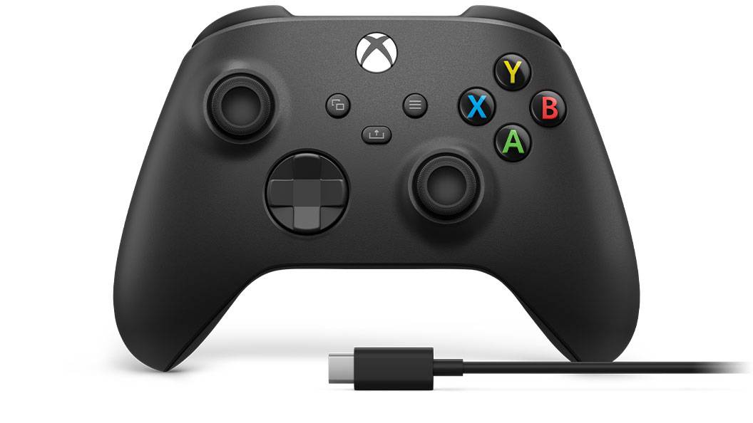 Control Xbox Inalámbrico con Cable USB-C – Versátil y Ergonómico para Máximo Control en Juegos – Negro